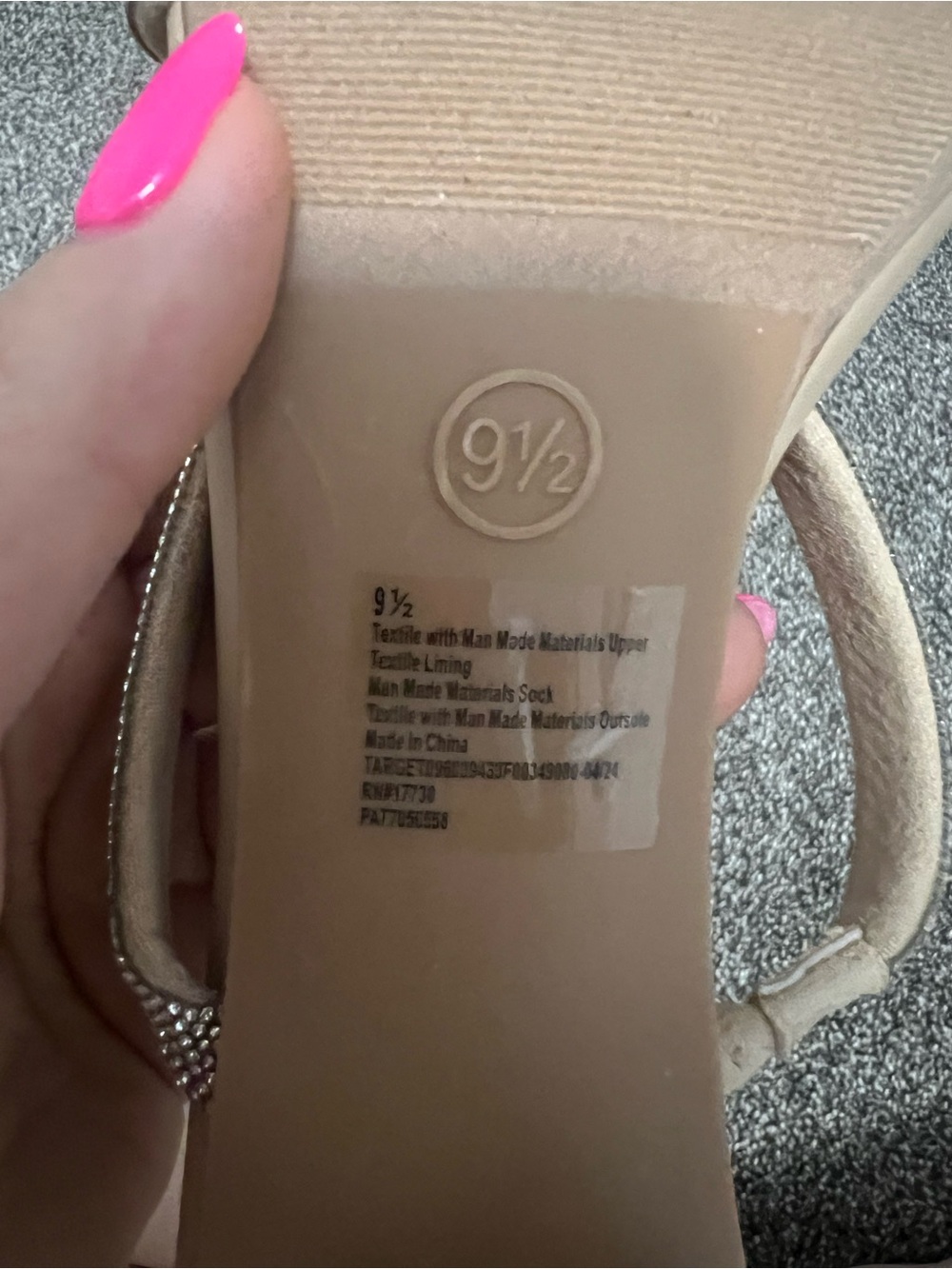 a new day Beige Rhinestone Double-Strap Slide Mules - Picture 3 of 4